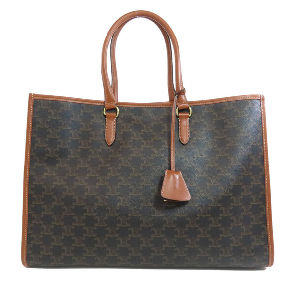 CELINE Triomphe Tote Bag Smooth Calfskin Leather Navy Blue - Picture 1 of 11